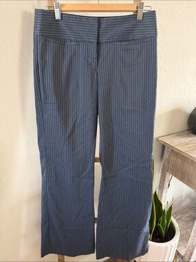 Express Editor Charcoal Pinstripe Wide Leg Dress Pants